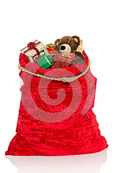 Christmas sack full of toys photo