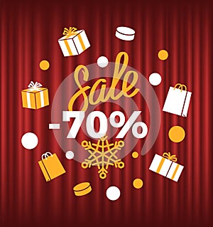 Christmas Sale 70 Percent Lowering of Price Winter