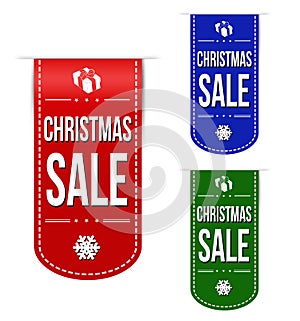 Christmas sale banner design set