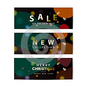 Christmas Sale banners. Collection of web banner template. Abstract geometric web design banner template. can used for
