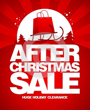 After christmas sale design template.