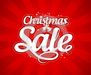 Christmas sale design template.