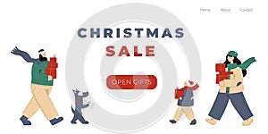 Christmas sale landing page
