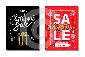 Christmas Sale Limited Time Vector Illustration