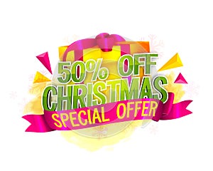 Christmas Sale Poster, Banner or Flyer design.