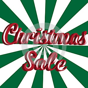 Christmas sale red green sign banner template