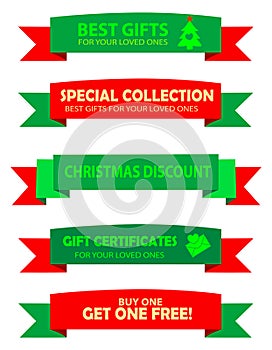 Christmas sale ribbons