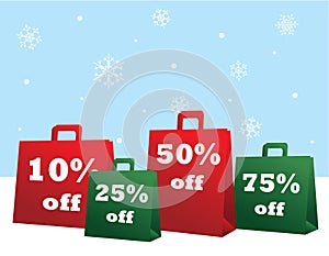 Christmas Sale Shopping Bags