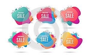 Christmas Sale. Special offer price sign. Vector