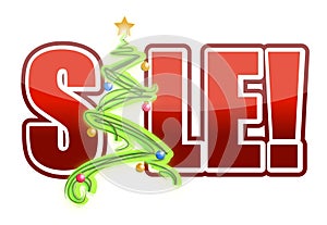 Christmas sale tree sign