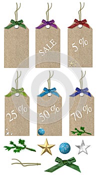 Christmas sales tags