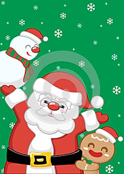 Christmas Santa Claus background set