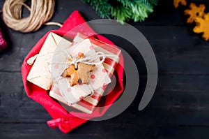 Christmas Santa Claus bag with gifts