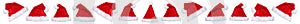 Christmas Santa Claus hats hat in a row winter banner isolated on a white background