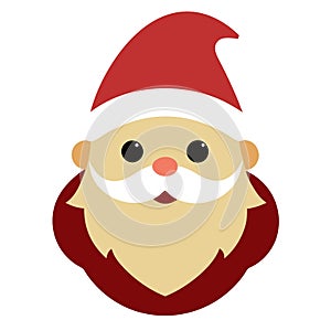 Christmas Santa Claus head vector art illustration photo