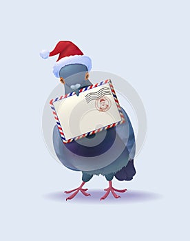Christmas Santa Claus Post Pigeon
