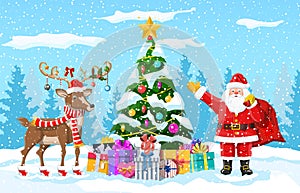Christmas santa claus reindeer