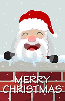 Christmas santa claus, reindeer and snowman background