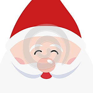 Christmas santa claus smile cartoon vector isolated white background