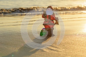 Christmas Santa Claus toy. Holiday and vacation concept.