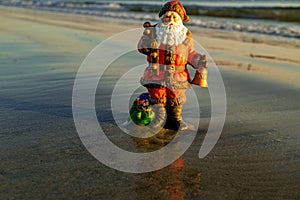 Christmas Santa Claus toy. Holiday and vacation concept.