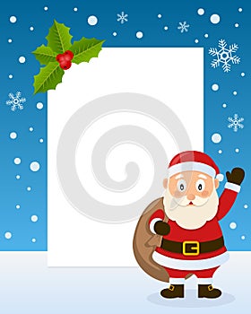 Christmas Santa Claus Vertical Frame