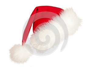 Christmas Santa hat isolated on white