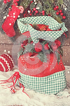 Christmas Santa sack with presents