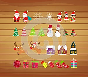 Christmas scrapbook elements