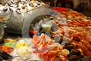 Christmas seafood buffet photo