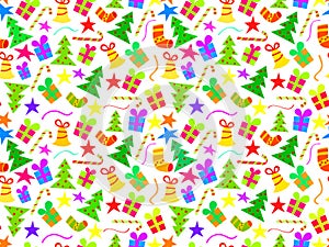 Christmas seamless background. New Year pattern