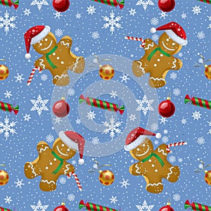 Christmas seamless background. Vector illustration