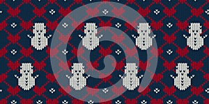 Christmas seamless knitted pattern background, Christmas and New Year