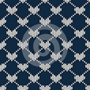 Christmas seamless knitted pattern background, Christmas