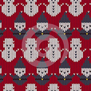 Christmas seamless knitted pattern background, Christmas