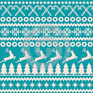 Christmas seamless pattern in the nordic style