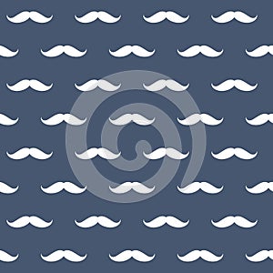 Christmas seamless pattern with Santa's mustache