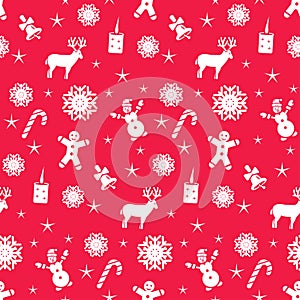 Christmas seamless pattern, vector background. Vector illustration