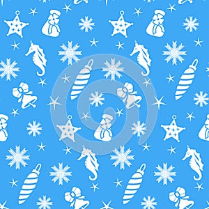 Christmas seamless pattern, vector background. Vector illustration