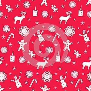Christmas seamless pattern, vector background. Vector illustration