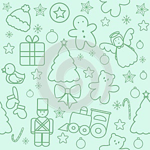 Christmas seamless pattern vector illustration.