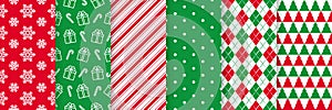 Christmas seamless pattern.  Vector illustration. Festive wrapping paper
