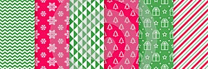 Christmas seamless pattern.  Vector illustration. Festive wrapping paper