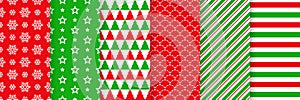 Christmas seamless pattern. Vector illustration. Festive wrapping paper