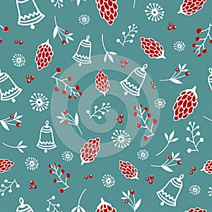 Christmas seamless pattern for wrap or textile design