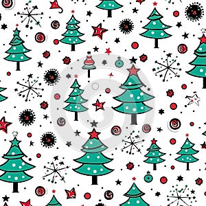 Christmas seamless pattern, wrapping paper