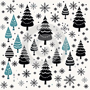 Christmas seamless pattern, wrapping paper