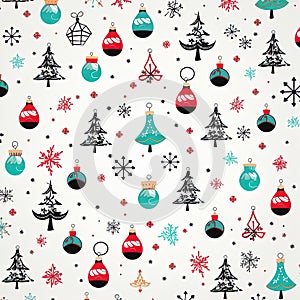 Christmas seamless pattern, wrapping paper