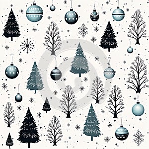 Christmas seamless pattern, wrapping paper