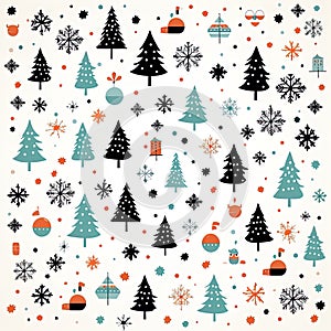 Christmas seamless pattern, wrapping paper